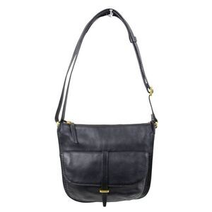 FOSSIL BLACK GENUINE LEATHER MEDIUM ZIP TOP HOBO TOTE SHOULDER BAG HANDBAG PURSE